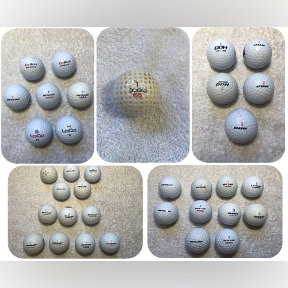 38 Dunlop DDH Golf Balls LoCo Titanium Double Ti Vintage Mixed Used Lot
